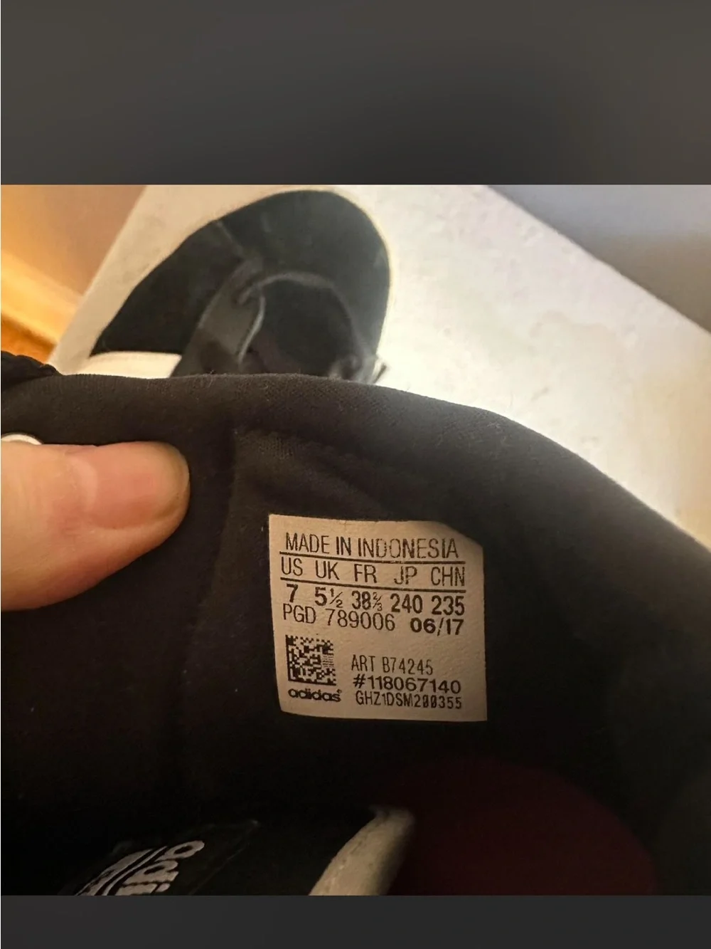 Adidas Black High-Top cloud foam Sneakers with White Stripes